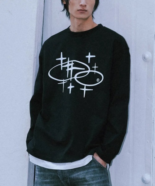 ROMANTIC CROWNのShining Logo Long Sleeve T-Shirt 全2色 A'GEM/9 × .kom 『ROMANTIC CROWN/ロマンティック クラウン