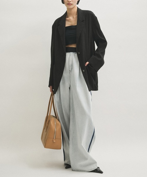 ADAM ET ROPE'（アダムエロペ）の「【PFT】P boston Large バッグ（ボストンバッグ・レディース・ベージュ/ブラック・FREE）」の5枚目の写真