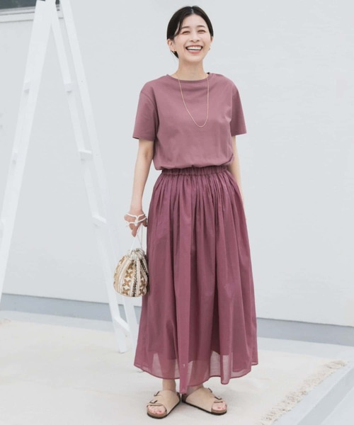 Plantation ドッキングカラー ワンピース ゆったり 日本製 セール】 F by ROSSO カップ付ドッキングワンピース