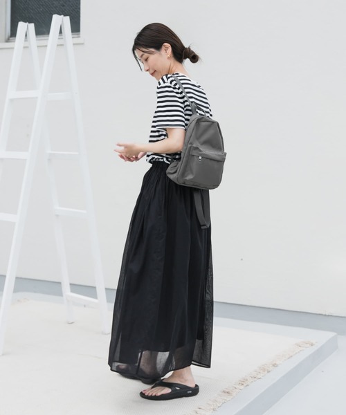 URBAN RESEARCH DOORS(アーバンリサーチドアーズ)の「『UR TECH』ボイルカットドッキングワンピース(ワンピース・レディース・チャコールグレー/ピンク/ブラック系その他・MEDIUM)」の9枚目の写真