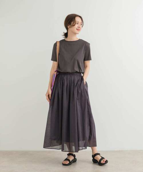 URBAN RESEARCH DOORS(アーバンリサーチドアーズ)の「『UR TECH』ボイルカットドッキングワンピース(ワンピース・レディース・チャコールグレー/ピンク/ブラック系その他・MEDIUM)」の15枚目の写真