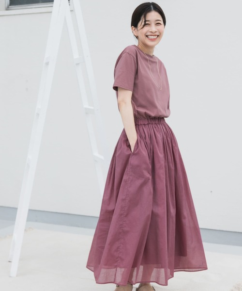 URBAN RESEARCH DOORS(アーバンリサーチドアーズ)の「『UR TECH』ボイルカットドッキングワンピース(ワンピース・レディース・チャコールグレー/ピンク/ブラック系その他・MEDIUM)」の21枚目の写真