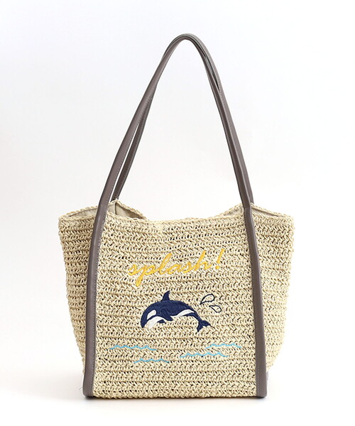 セール】アニマル刺繍ペーパーバッグ（かごバッグ）｜COOCO