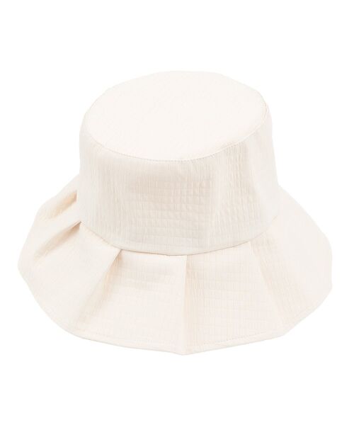 Green　Parks（グリーンパークス）の「・エンボスギャザーハット（ハット・レディース・ブラウン/ブラック/アイボリー・FREE）」の9枚目の写真