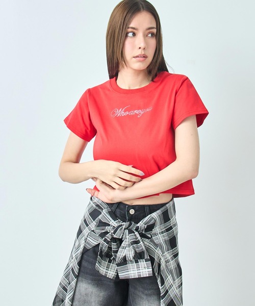 ANAP(アナップ)の「Whoareyou ビジュー ロゴ Tシャツ(Tシャツ/カットソー・レディース・ブラック/ホワイト/レッド・FREE)」の19枚目の写真