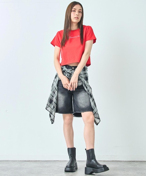 ANAP(アナップ)の「Whoareyou ビジュー ロゴ Tシャツ(Tシャツ/カットソー・レディース・ブラック/ホワイト/レッド・FREE)」の10枚目の写真
