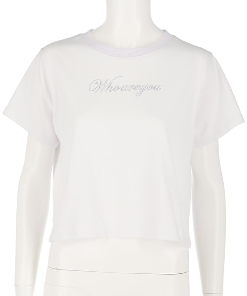 ANAP(アナップ)の「Whoareyou ビジュー ロゴ Tシャツ(Tシャツ/カットソー・レディース・ブラック/ホワイト/レッド・FREE)」の5枚目の写真