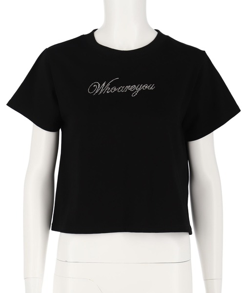 ANAP(アナップ)の「Whoareyou ビジュー ロゴ Tシャツ(Tシャツ/カットソー・レディース・ブラック/ホワイト/レッド・FREE)」の6枚目の写真