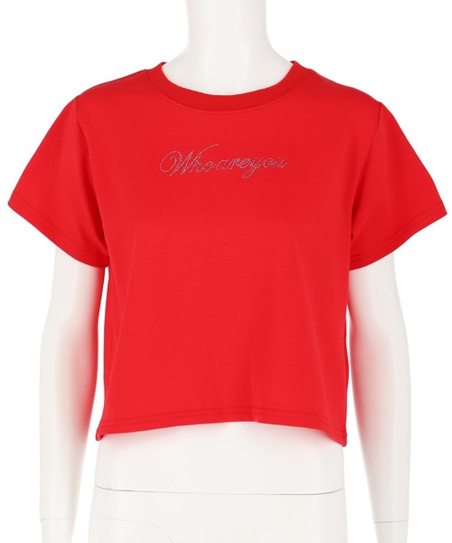 ANAP(アナップ)の「Whoareyou ビジュー ロゴ Tシャツ(Tシャツ/カットソー・レディース・ブラック/ホワイト/レッド・FREE)」の7枚目の写真
