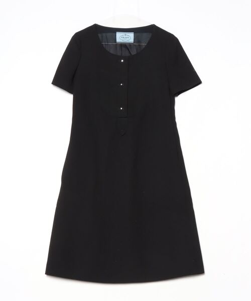 プラダ ワンピース　半袖　Mサイズ　黒 ブランド古着】半袖ワンピース（ワンピース）｜PRADA（プラダ