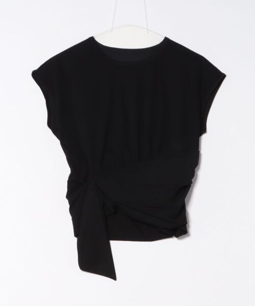L LABEL（エルラベル）の「ウエスト切替サイドリボンTシャツ（Tシャツ/カットソー・レディース・ホワイト/チャコールグレー/グレー/ブラック/ブルー・FREE）」の10枚目の写真