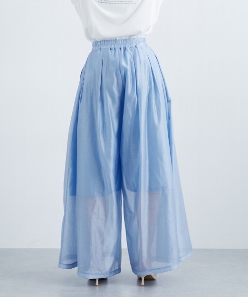 slattgir(スラットジール)の「高身長 シャイニーシアーワイドパンツ(トールサイズ)Essenave(その他パンツ・レディース・ブルー/グレー・T5L/T4L/T3L/TLL/TM/TL)」の21枚目の写真