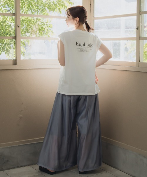 slattgir(スラットジール)の「高身長 シャイニーシアーワイドパンツ(トールサイズ)Essenave(その他パンツ・レディース・ブルー/グレー・T5L/T4L/T3L/TLL/TM/TL)」の11枚目の写真