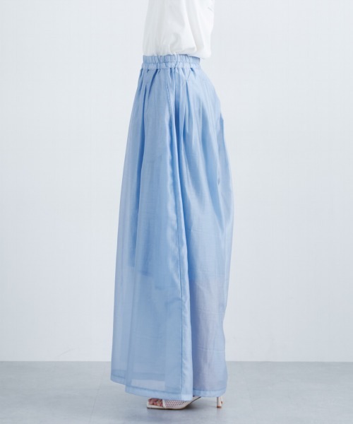 slattgir(スラットジール)の「高身長 シャイニーシアーワイドパンツ(トールサイズ)Essenave(その他パンツ・レディース・ブルー/グレー・T5L/T4L/T3L/TLL/TM/TL)」の22枚目の写真