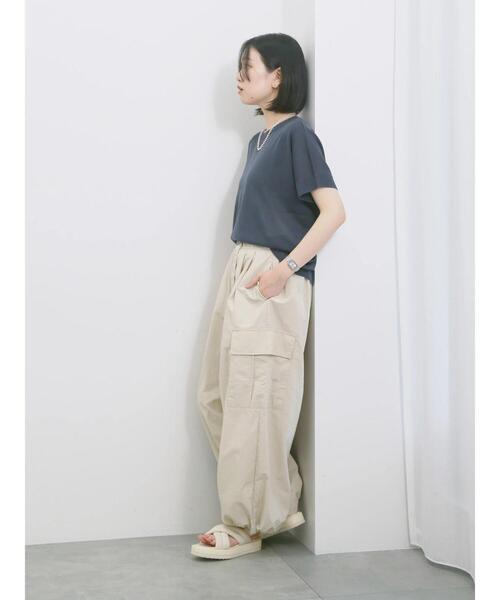 Samansa Mos2 blue（サマンサモスモスブルー）の「【マシンウォッシャブル】麻タッチニットプルオーバー（ニット/セーター・レディース・チャコールグレー/ネイビー/キナリ・F）」の15枚目の写真