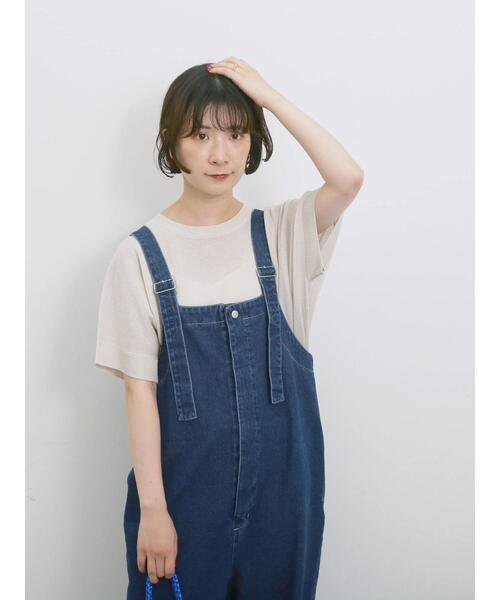 Samansa Mos2 blue（サマンサモスモスブルー）の「【マシンウォッシャブル】麻タッチニットプルオーバー（ニット/セーター・レディース・チャコールグレー/ネイビー/キナリ・F）」の22枚目の写真