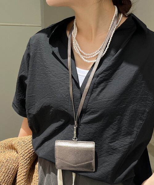 DouDou（ドゥドゥ）の「【WEB限定】本革カード/コインショルダーケース（その他小物・レディース・ブラック/シルバー・FREE）」の17枚目の写真