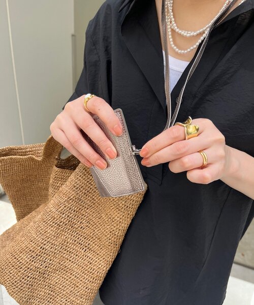 DouDou（ドゥドゥ）の「【WEB限定】本革カード/コインショルダーケース（その他小物・レディース・ブラック/シルバー・FREE）」の20枚目の写真