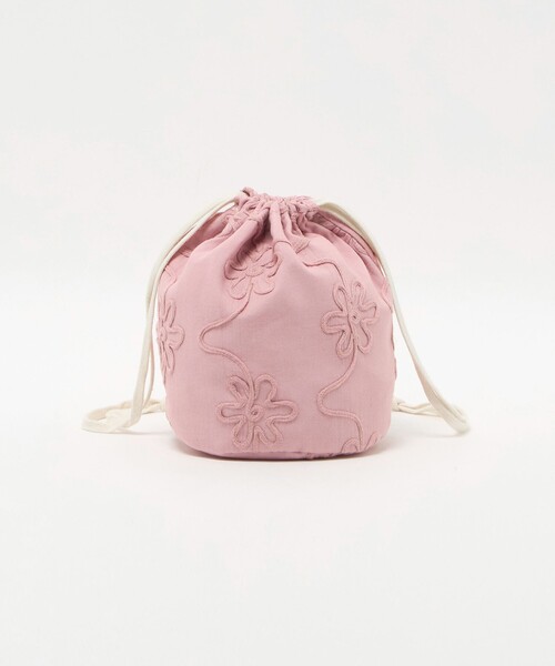 巾着ポーチ C/D:41692] [セット数:6pcs] アニマルポーチ 巾着型 うさぎ