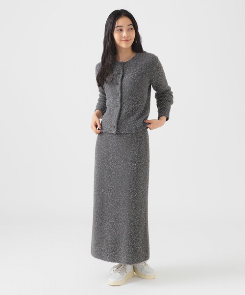 B:MING by BEAMS（ビーミングバイビームス）の「ラメ ニット スカート（スカート・レディース・ライトブルー/ブラック/グレー・ONE SIZE）」の4枚目の写真
