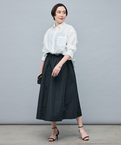 NOLLEY’S Sophi（ノーリーズソフィ）の「ウォッシャブルラメジャガードフレアスカート（スカート・レディース・ブラック系その他・38/36）」の3枚目の写真