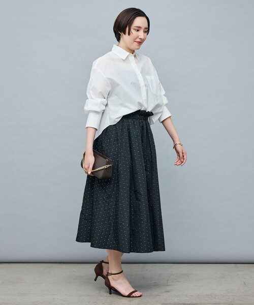 NOLLEY’S Sophi（ノーリーズソフィ）の「ウォッシャブルラメジャガードフレアスカート（スカート・レディース・ブラック系その他・38/36）」の6枚目の写真