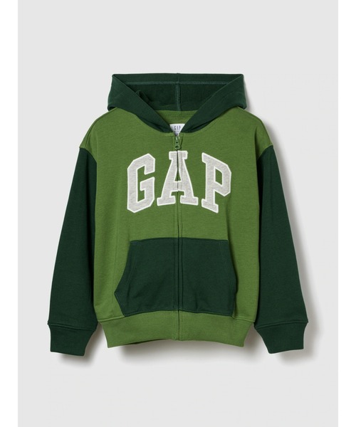 セール】リラックスフィット GAPロゴ カラーブロック ジップアップ