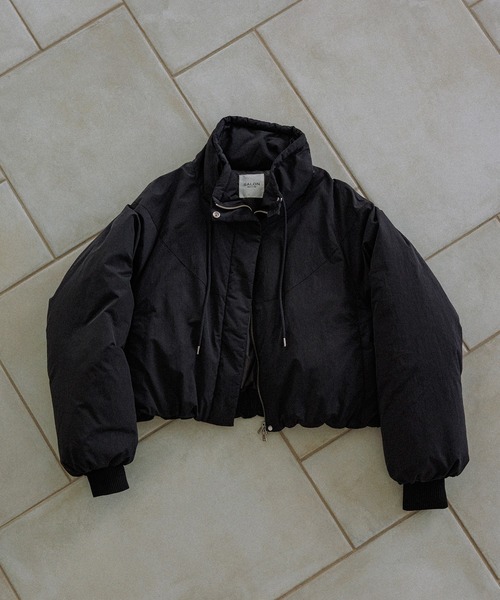 GREENDOWN（グリーンダウン）]クロップドダウンブルゾン/ 撥水加工