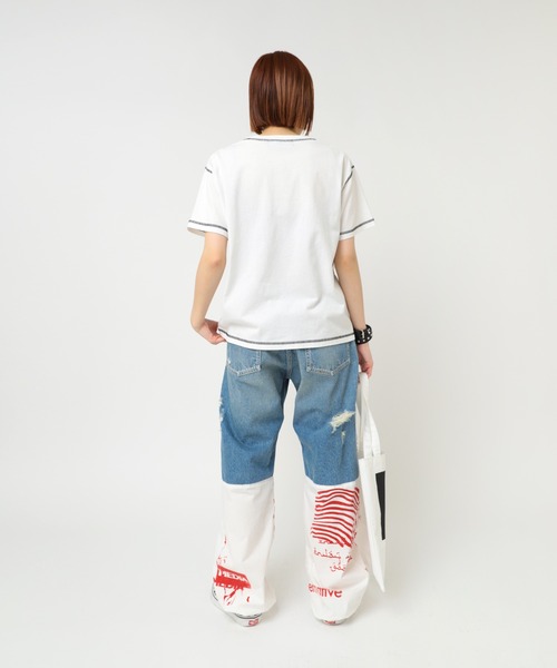 RNA（アールエヌエー）の「M2524 SIDEWAYSロゴベーシックT（Tシャツ/カットソー・レディース・ホワイト/グリーン/ブラック・MEDIUM）」の14枚目の写真