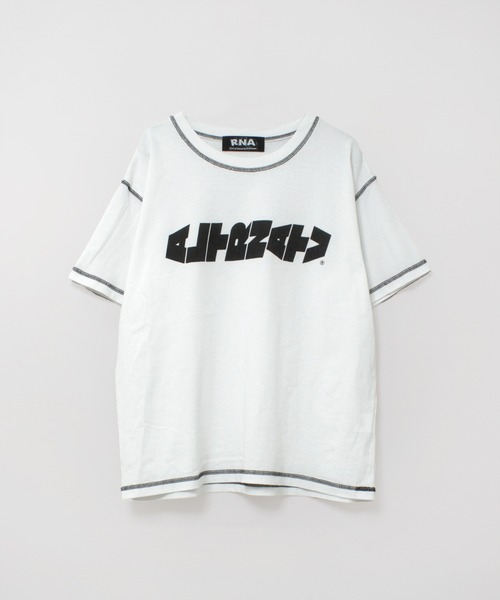 RNA（アールエヌエー）の「M2524 SIDEWAYSロゴベーシックT（Tシャツ/カットソー・レディース・ホワイト/グリーン/ブラック・MEDIUM）」の7枚目の写真