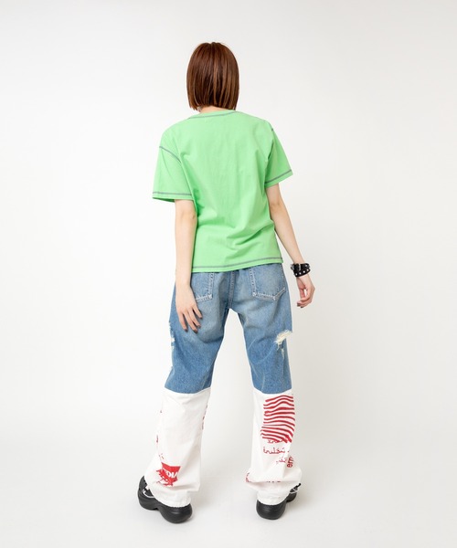 RNA（アールエヌエー）の「M2524 SIDEWAYSロゴベーシックT（Tシャツ/カットソー・レディース・ホワイト/グリーン/ブラック・MEDIUM）」の17枚目の写真