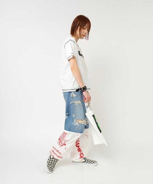 RNA（アールエヌエー）の「M2524 SIDEWAYSロゴベーシックT（Tシャツ/カットソー・レディース・ホワイト/グリーン/ブラック・MEDIUM）」の13枚目の写真