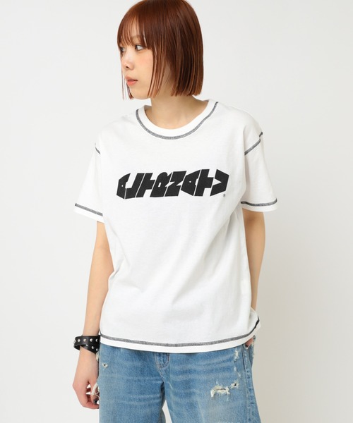 RNA（アールエヌエー）の「M2524 SIDEWAYSロゴベーシックT（Tシャツ/カットソー・レディース・ホワイト/グリーン/ブラック・MEDIUM）」の4枚目の写真