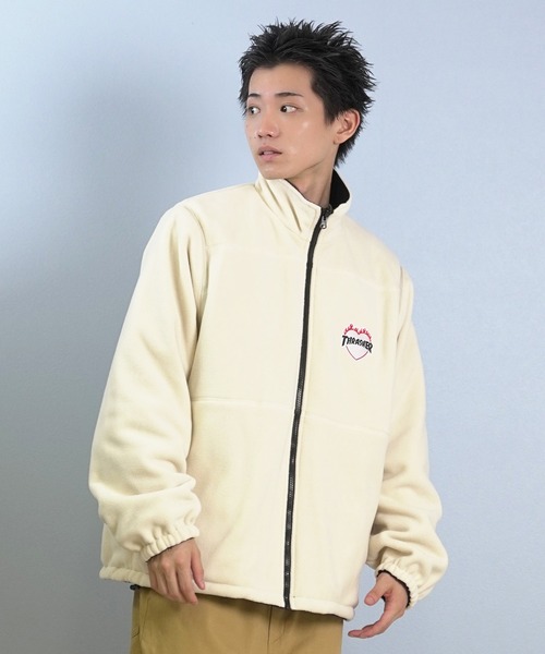 セール】THRASHER/スラッシャー リバーシブルジャケット 刺繍ロゴ