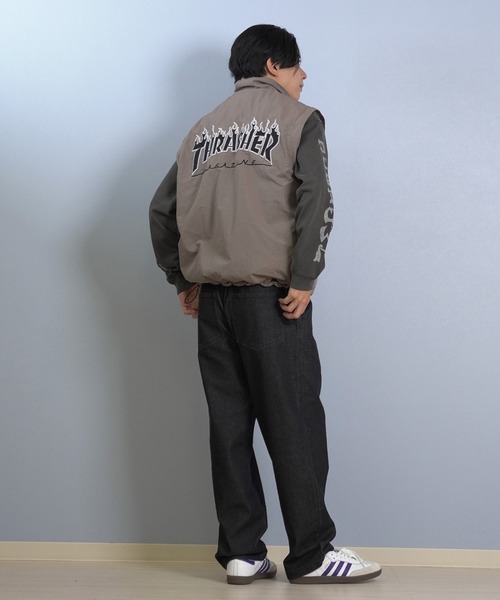 THRASHER（スラッシャー）の「THRASHER/スラッシャー リバーシブルジャケット 刺繍ロゴ 254TH1JK072（その他アウター・メンズ・グレー/ブラック・L/M/XL）」の11枚目の写真