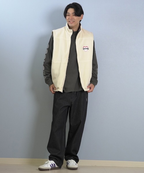 THRASHER（スラッシャー）の「THRASHER/スラッシャー リバーシブルジャケット 刺繍ロゴ 254TH1JK072（その他アウター・メンズ・グレー/ブラック・L/M/XL）」の10枚目の写真