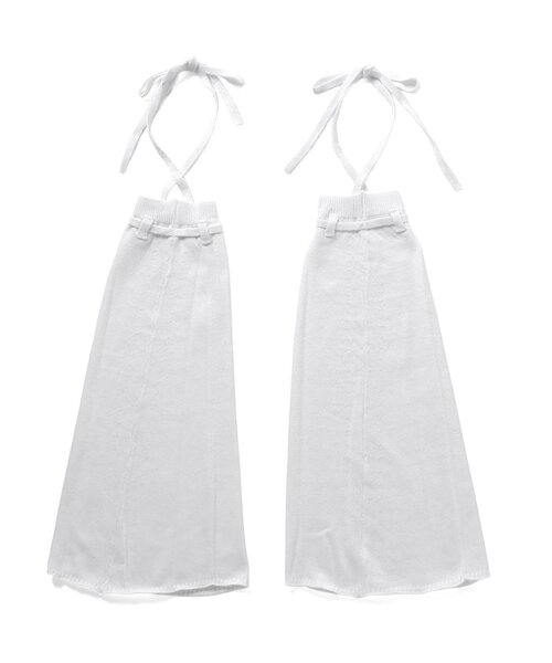 algy(アルジー)の「ひも付きレッグカバー(レッグウォーマー・キッズ・グレー/オフホワイト/ブラック・FREE)」の9枚目の写真