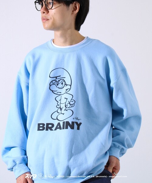 GOOD ROCK SPEED（グッドロックスピード）の「【GOOD ROCK SPEED】キャラプリント 裏起毛スウェット（スウェット・メンズ・ライトブルー/イエロー/ピンク・L/M）」の8枚目の写真