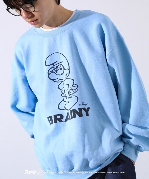 GOOD ROCK SPEED（グッドロックスピード）の「【GOOD ROCK SPEED】キャラプリント 裏起毛スウェット（スウェット・メンズ・ライトブルー/イエロー/ピンク・L/M）」の7枚目の写真