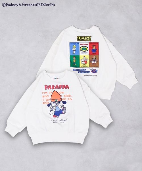 MARKEY'S(マーキーズ)の「【パラッパラッパー】別注プリントトレーナー(スウェット・キッズ・オフホワイト/グリーン/ネイビー・100/130/120/95/90/80/110/150/140)」の2枚目の写真