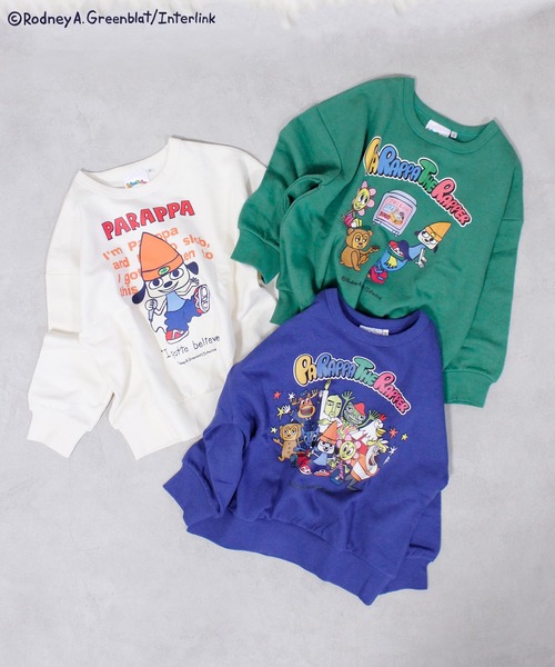 MARKEY'S(マーキーズ)の「【パラッパラッパー】別注プリントトレーナー(スウェット・キッズ・オフホワイト/グリーン/ネイビー・100/130/120/95/90/80/110/150/140)」の4枚目の写真