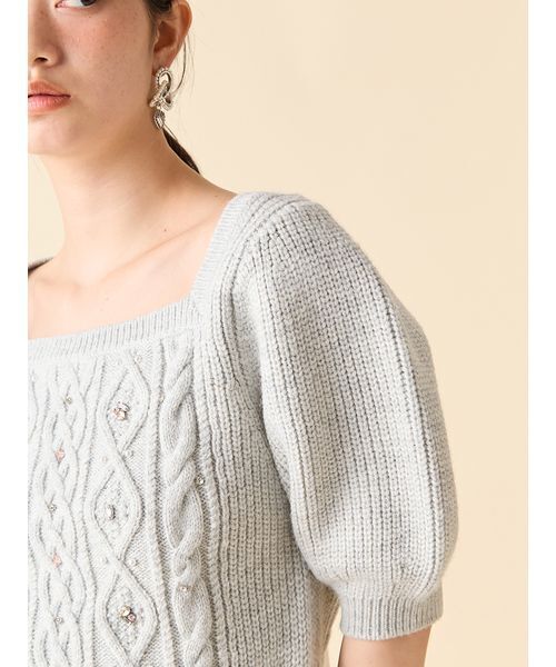 LILY BROWN roL.B CANDY STOCK リボンビジューニット L.B CANDY STOCK]リボンビジューニット(ニット)｜トップス｜LILY BROWN