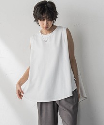 MAYSON GREY | パネル切替えノースリーブプルオーバー≪手洗い可能≫(Tシャツ/カットソー)