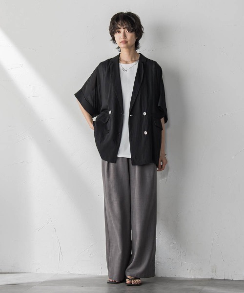 MAYSON GREY（メイソングレイ）の「パネル切替えノースリーブプルオーバー≪手洗い可能≫（Tシャツ/カットソー・レディース・チャコールグレー/オフホワイト/ベージュ・M）」の15枚目の写真