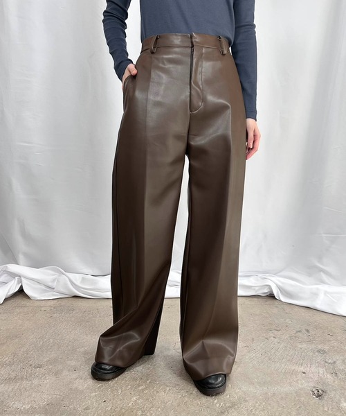 G.V.G.V.（ジーヴィージーヴィー）の「CREASE PANTS（その他パンツ・レディース・グレー/ブラウン・36/38）」の2枚目の写真