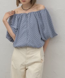 leimn（レイムン）の「ドットバルーンオフショルトップス（シャツ/ブラウス）」