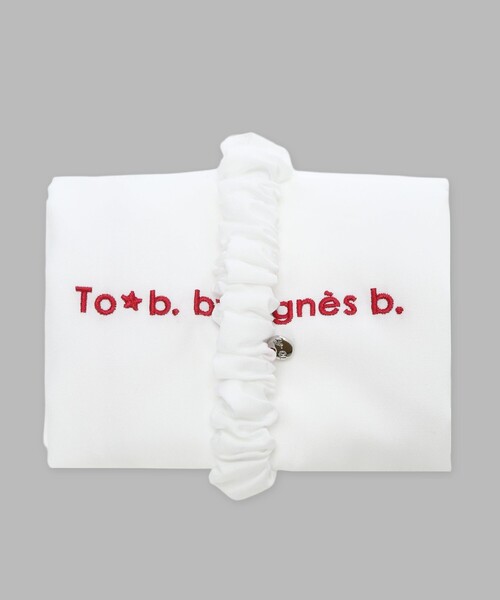 To b. by agnes b.(トゥービーバイアニエスベー)の「ロゴ刺繍 アーカイブテキスタイル トートバッグ&シュシュ セット(トートバッグ・レディース・ホワイト・FREE)」の1枚目の写真
