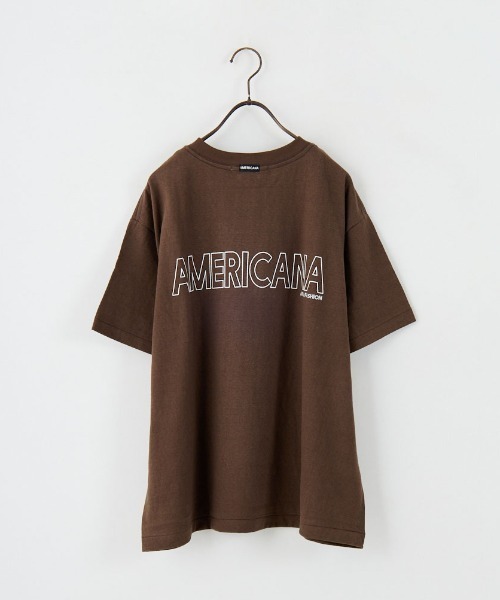 AMERICANA - アメリカーナ 21AW 丸胴 ロングスリーブ Tシャツ バックロゴ スミクロ アメリカーナ 21AW 丸胴 ロングスリーブ Tシャツ バックロゴ