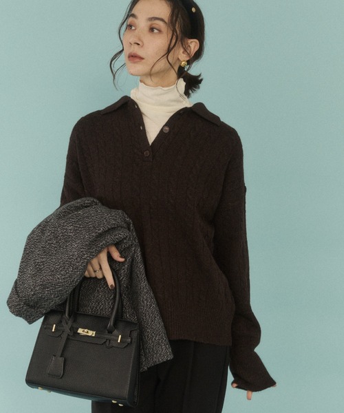 ANGIE（アンジー）の「2WAY 金具付き ショルダー バッグ（ハンドバッグ・レディース・ベージュ/ブラック・FREE）」の22枚目の写真