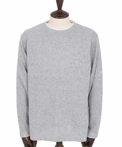 CAMBIO(カンビオ)の「mlt5348- メランジ×フライスフェイクレイヤードネックロンT(CA02-55209)(Tシャツ/カットソー・メンズ・グレー/ブラック・XL/L/M)」の14枚目の写真